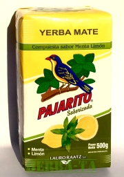 Yerba Mate Pajarito Sabarizada LIMON MENTA 500G