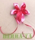 Kokarda Satynowa Butterfly różowo-czerwona 