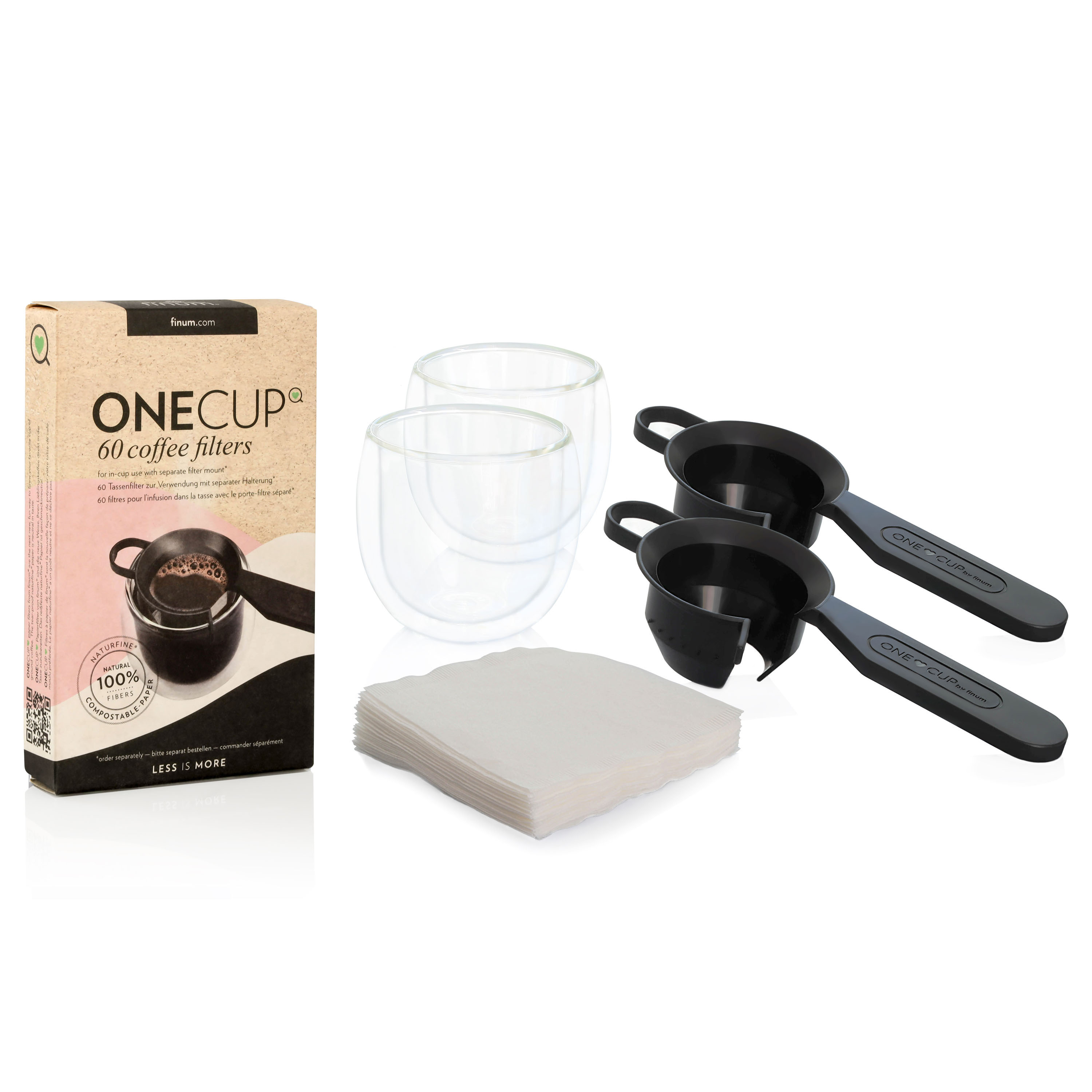 Finum One Cup uchwyt + 60 filtrów do kawy