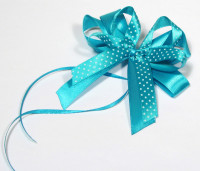 Kokarda Satynowa Butterfly turkusowa