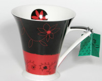 Kubek porcelanowy Mita czerwony