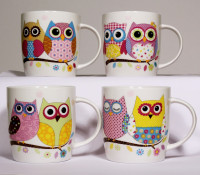 Kubek porcelanowy Sowy I. 300ml 4 wzory