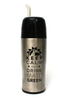 Yerbomos DRIVE  metalowy 350 ml ; srebrno-czarny